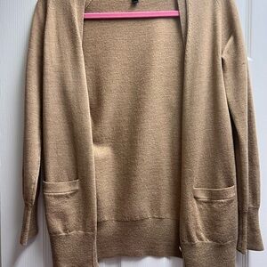 J. Crew Women's Camel Open-Front Cardigan